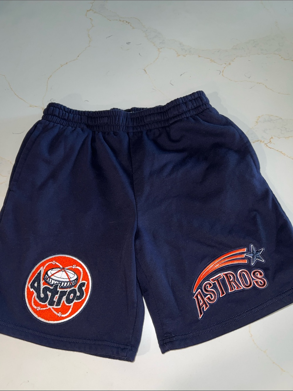 Navy Kids' Athletic Shorts